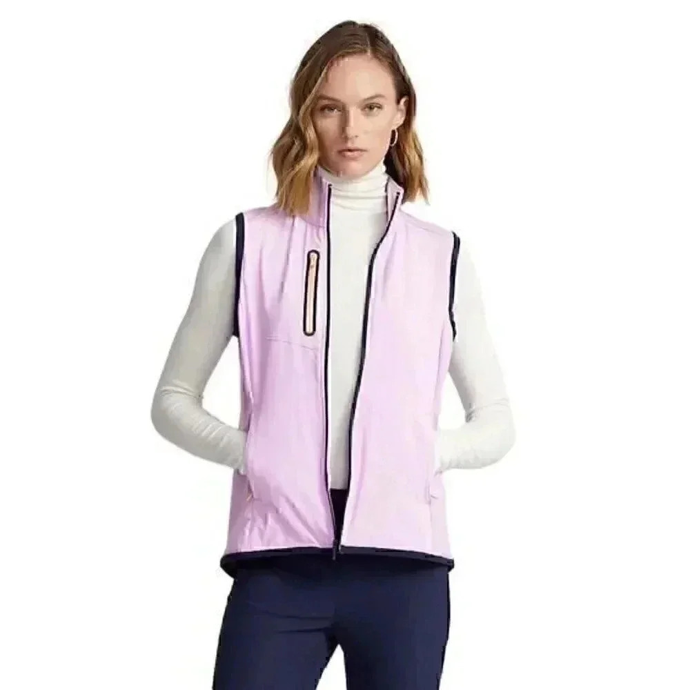 NEW RLX Golf Ralph Lauren Women's S Terry Sleeveless Full-Zip Vest NWT $168